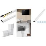 LogiLink Kabelkanal-Gelenk, 90 Grad, aus ABS, weiß Kabelkanalwinkelgelenk zur Befestigung an der Wand, - 1 Stück (KAB0116)