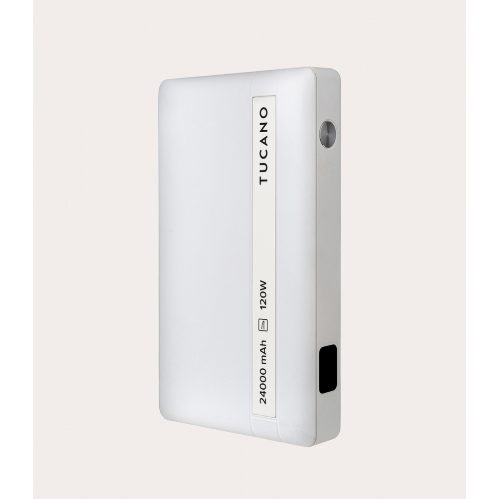 Tucano Powerbank für Laptop 24000 mAh 120 W Weiß
