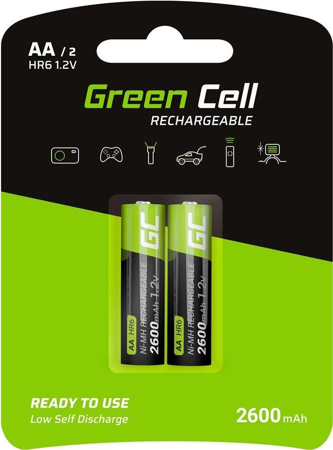 Akku 2xAA HR6 2600mAh GreenCell (GR05)