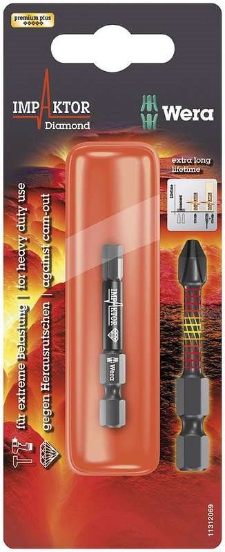 Wera Sechskant-Bit 6 mm 840/4 IMP DC SB SiS Werkzeugstahl legiert, diamantbeschichtet F 6.3 1 St. (05073946001)