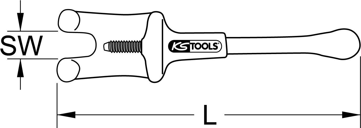KS TOOLS Gegenhalter mit Schutzisolierung, 15-40 mm (117.1169)
