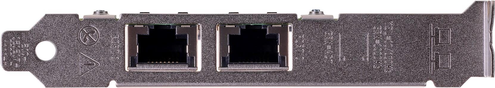 Broadcom NetXtreme BCM5720-2P Netzwerkadapter PCIe 2.0 Low Profile 2x Gigabit Ethernet Grün