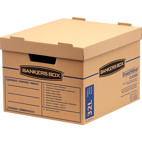 Fellowes SmoothMove™ Umzugsbox 26x32x37 cm (32 l) Karton Natural