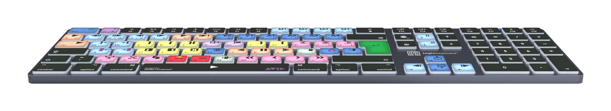 Logickeyboard Avid Media Composer LKB-MCOM4-TM Bluetooth Tastatur Grau, Titan