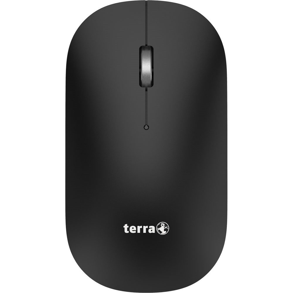 TERRA NBM1000B Kabellose Maus RF Wireless + Bluetooth Optisch 4000 DPI Schwarz