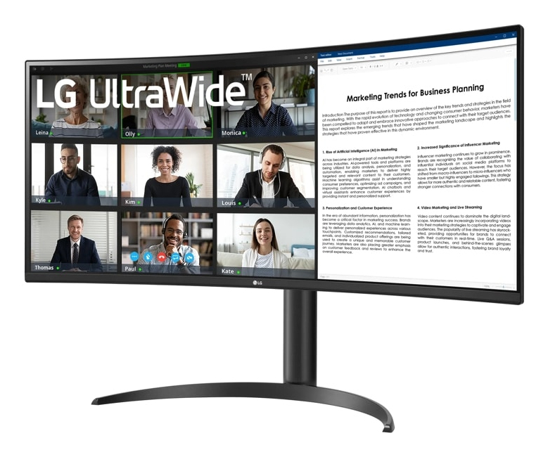 LG 34" 34WR55QK-B Curved UltraWide QHD HDMI DP USB-C Black (34WR55QK-B)