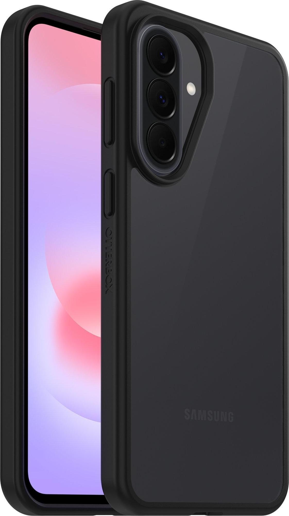 OtterBox React Samsung Galaxy A37 5G, stoßfest, sturzsicher, ultraschlank, schützend, Getestet nach Militärstandard, Transparent/Schwarz