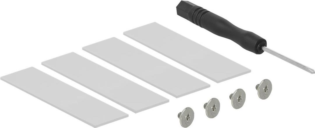 Delock 90050 PCIe 3.0 x16 Karte 4x intern NVMe M.2 Key M mit Kühlkörper und Lüfter Schwarz