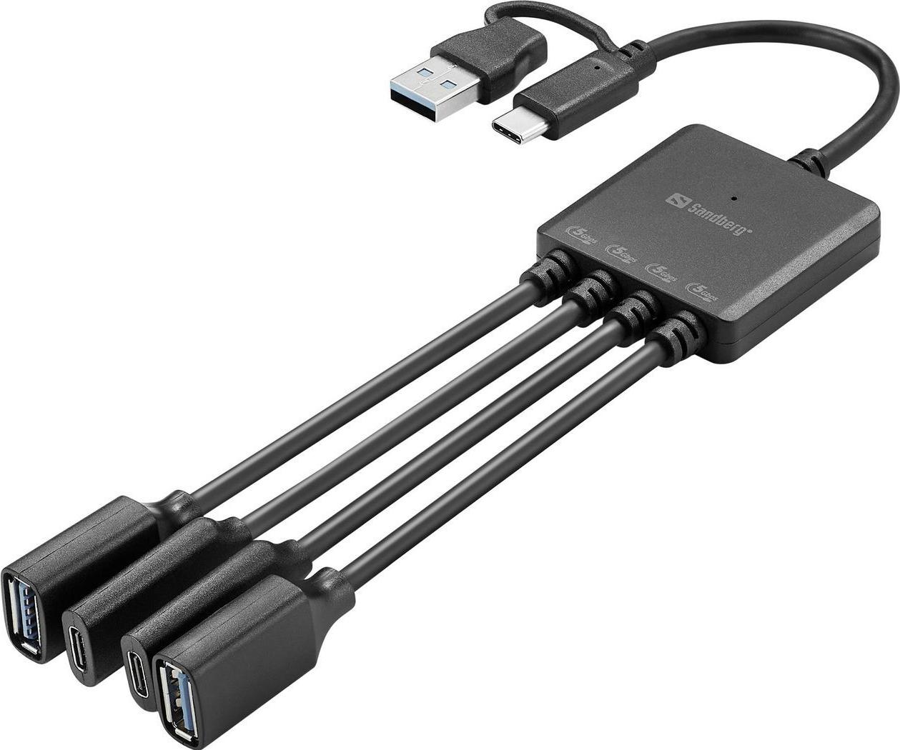 Sandberg USB-C/A to 2A+2C Splitter (136-81)