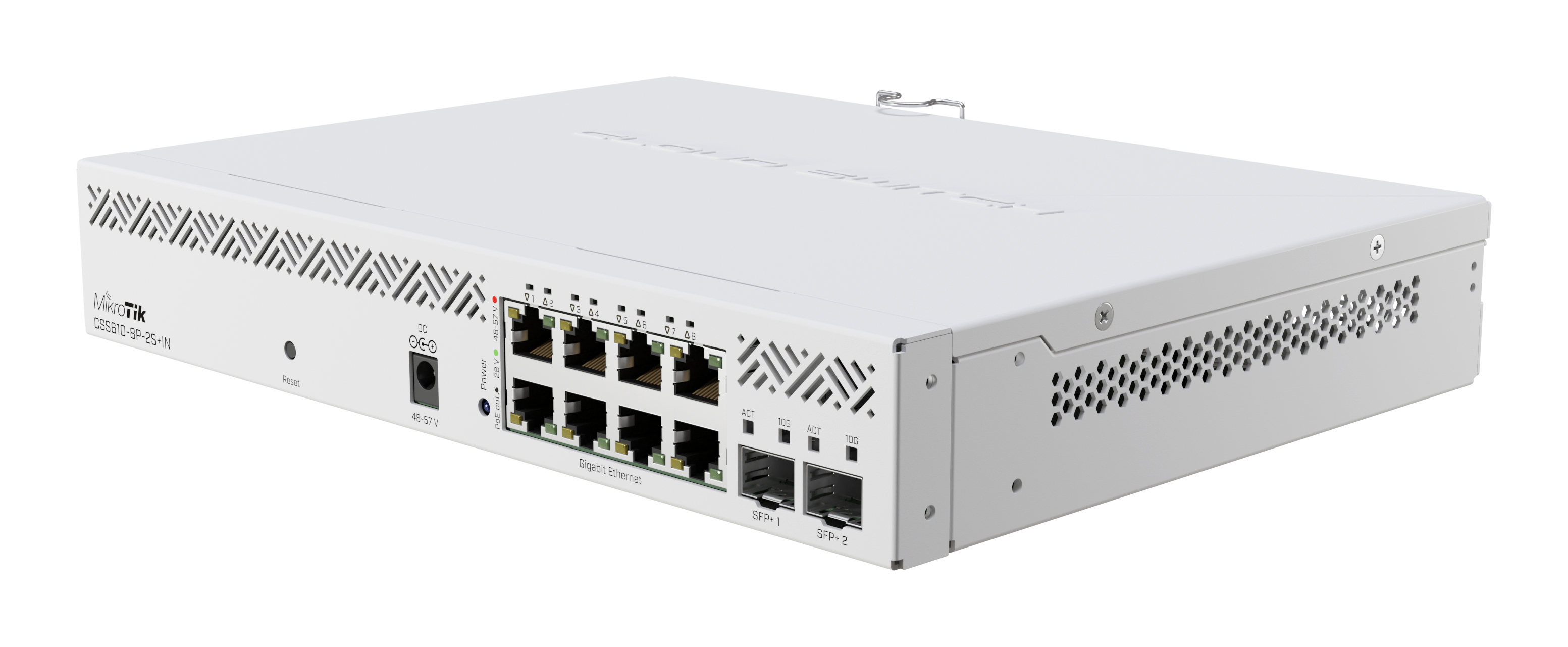 MikroTik CSS610-8P-2S+IN Managed Switch 8x Gigabit PoE+ 2x 10G SFP+ Weiß