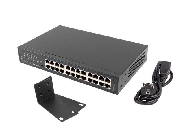 Lanberg RSGE-24 Switch 24x Gigabit Ethernet unmanaged Schwarz