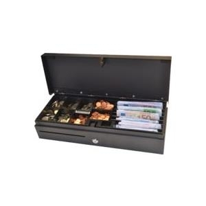 APG CASH DRAWERS ECD460 460 mm Wide Entry Level 24V black (Stainless lid), 7b/8c, cable incl (ECD460-BLK-SS)