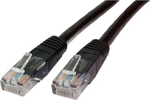 Patchkabel MediaRange RJ45 U/UTP C5e 2.0m (UTP) schwarz (MRCS125)