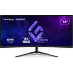ViewSonic VX3418C-2K UWQHD Gaming Monitor, 34 Zoll mit IPS Panel, 180 HZ, 1ms, 2560 x 1440 Pixel, HDR10 (VX3418C-2K)