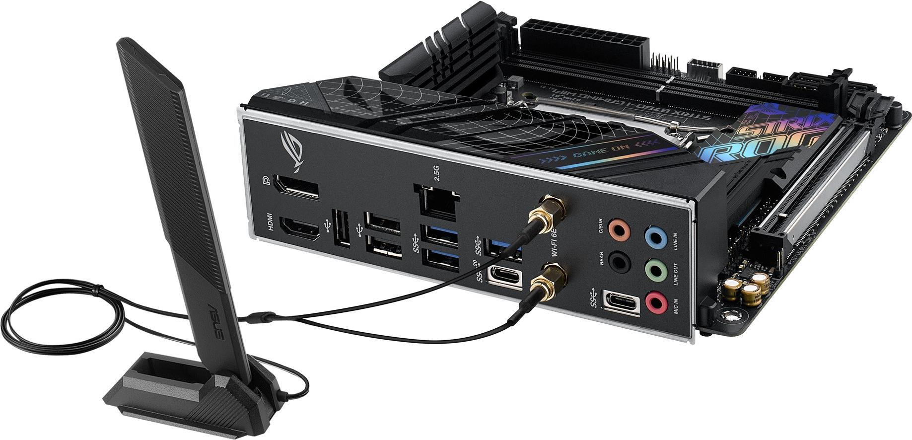ASUS ROG Strix B760-I Gaming WIFI Mainboard Mini-ITX LGA 1700 B760 DDR5 Wi-Fi 6E Schwarz
