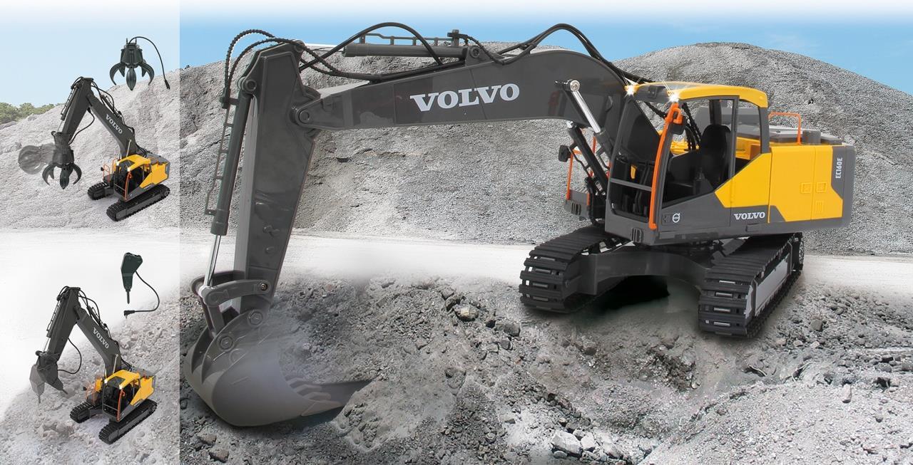 Jamara Volvo EC160E RC-Bagger 2,4 GHz Elektromotor Schwarz, Gelb