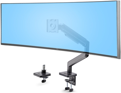 StarTech.com Monitor Desk Mount For 49" Ultrawide Curved Screen, Max 44lb (H1M1AG1-MONITOR-ARM)