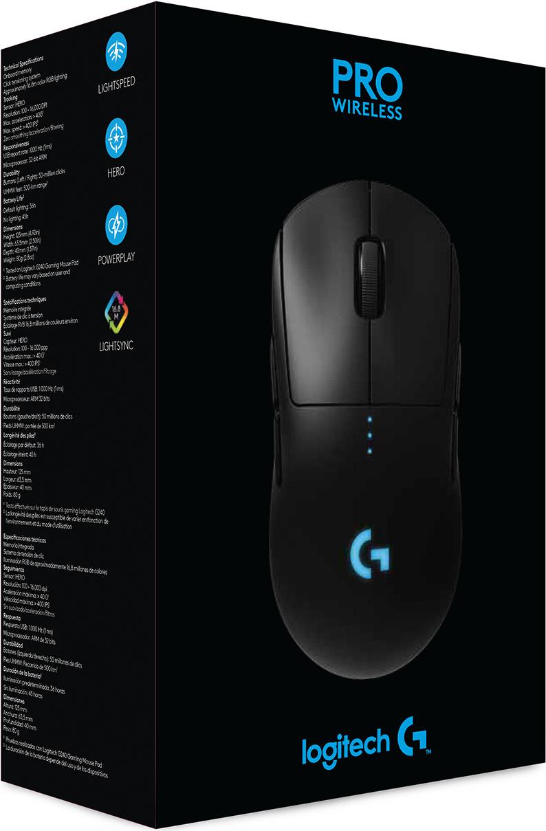 Logitech Gaming Mouse G Pro Maus rechts- und linkshändig 910-005273