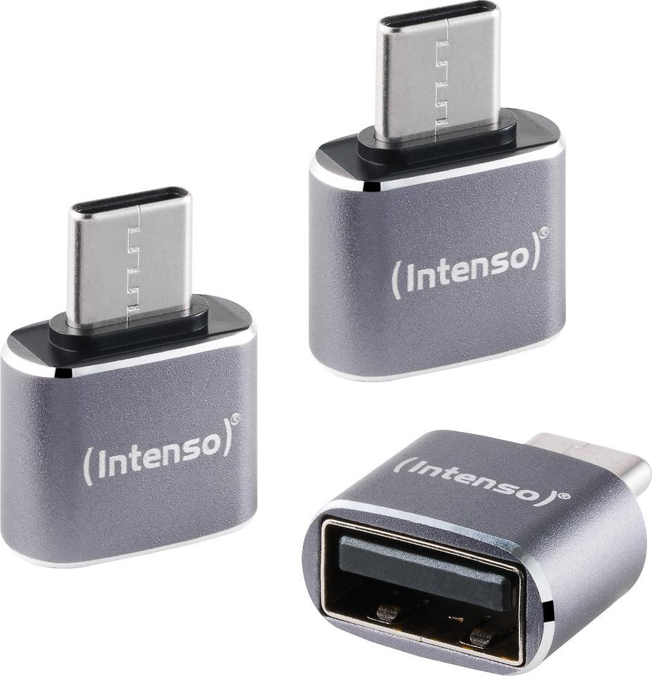 Intenso 3-pack USB Adapter USB-A -> USB-C C480C Aluminium (7600113)
