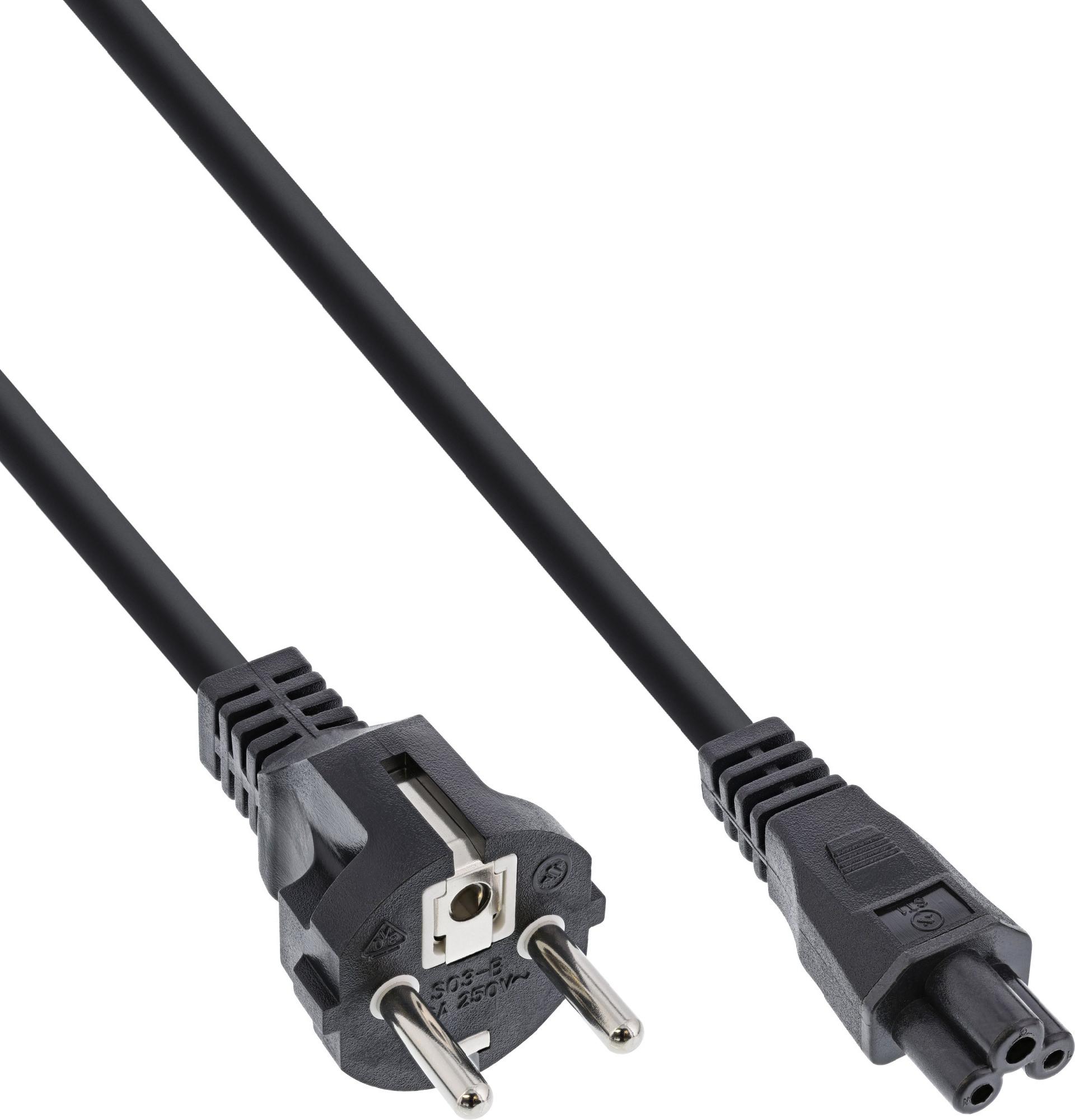 InLine Netzkabel CEE 7/7 zu IEC 60320 C5 10 m Schwarz