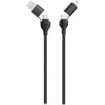 2GO 797369 USB Kabel 1,2 m USB A/USB C USB C/Lightning Schwarz (797369)