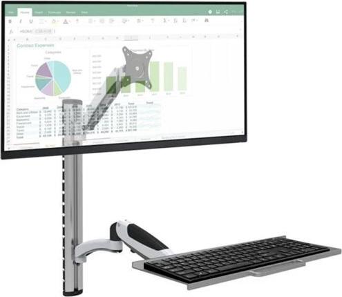 Wandhalterung für 38,10cm (15")-27", mit flexibler Tastaturablage und Arm Hersteller: Techly (ICA-PLW-02)