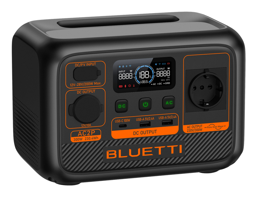 Bluetti AC2P Tragbare Power Station 230,4 Wh 300 W