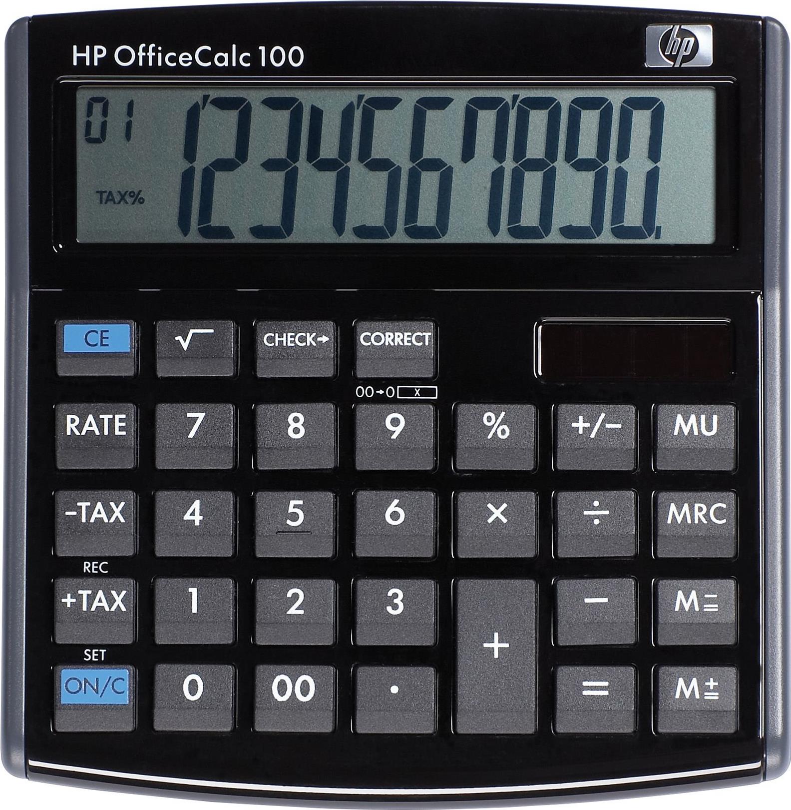 HP OfficeCalc 100 II Tischrechner schwarz (HP-OC100II/INT BX)