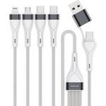 4smarts USB-C/A Multi-Ladekabel 4in2 weiß (541299)