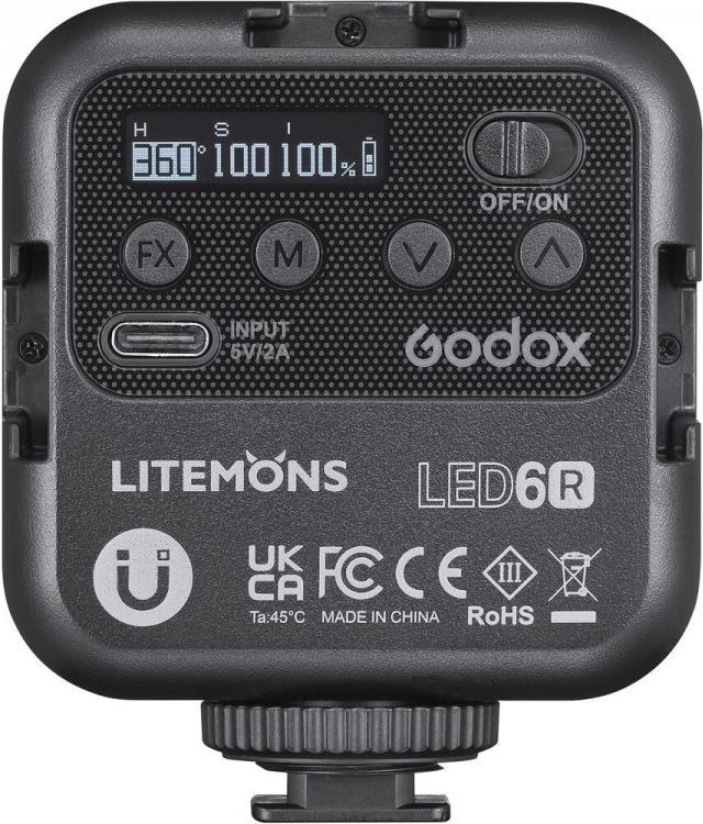 Godox LED6R Camcorder-Blitzlicht Schwarz