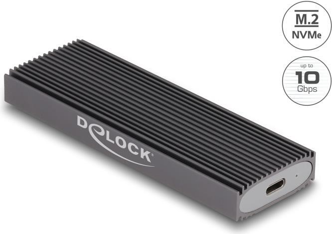 DeLOCK Externes USB Type-C™ Combo Gehäuse für M.2 NVMe PCIe oder SATA SSD - werkzeugfrei (42019)