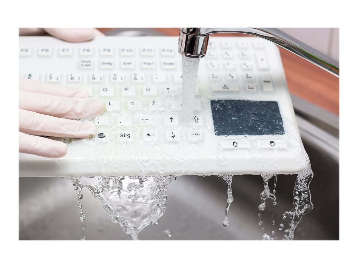 GETT InduKey InduProof Advanced TOUCH Tastatur mit Touchpad CH Grau