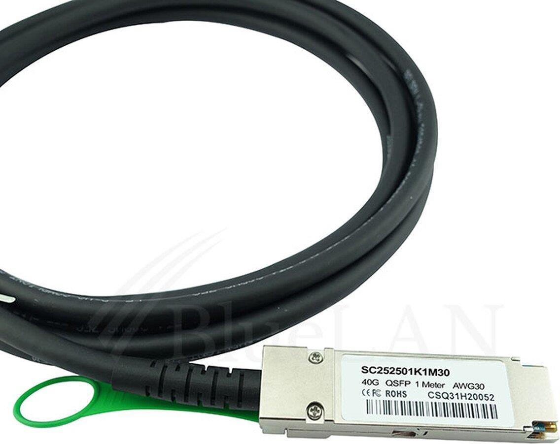 BlueOptics QSFP-40G-2M-EN-BL. Kabellänge: 2 m, Anschluss 1: QSFP, Anschluss 2: QSFP. Gewicht: 150 g, Paketgewicht: 160 g (QSFP-40G-2M-EN-BL)