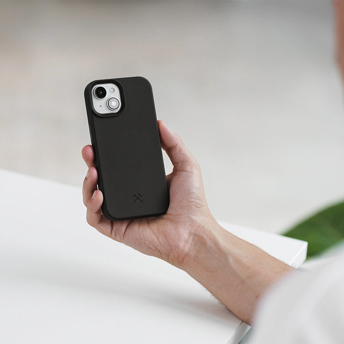 Woodcessories Bio Case Handyhülle für Apple iPhone 15 Plus 6,7" Cover Schwarz