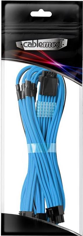 CableMod RT-Series Pro ModMesh 12VHPWR auf 3x PCI-e Kabel für ASUS/Seasonic - 60cm, hellblau (CM-PRTS-16P3-N60KLB-5PC-R)