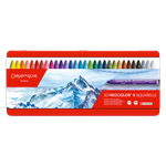 CARAN D'ACHE Aquarell-Wachsmalstift NEOCOLOR II, 30er Etui runde Wachspastelle mit Papierhülle, Wasservermalbare, - 5 Stück (7500.330)