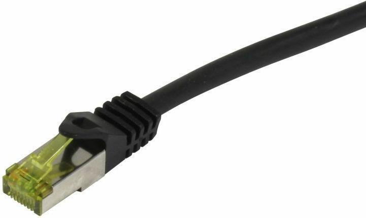 Synergy 21 Kabel Patch-RJ45 S-STP(S/FTP) TPE/LSZH 500Mhz 0.5m CAT6A*schwarz* PUR Indoor/Outdoor/Indu (UV/Water/oil/-resistant), AWG26, mit CAT7 Rohkabel, Sy (S217781)