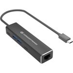 Conceptronic ABBY13B Gigabit Ethernet USB 3.2 Gen 1 Adapter mit USB-Hub (ABBY13B)