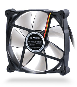 NoiseBlocker Blacknoise NB-MULTIFRAME MF12-P 120 mm Gehäuselüfter Transparent/Schwarz