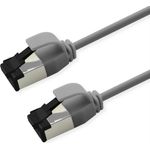 ROLINE S/FTP Patchkabel Kat.8.1, Slim, PoE, grau, 1m (21.15.3401)