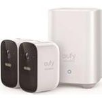 Eufy eufyCam 2C - Netzwerk-Überwachungskamera - Außenbereich, Innenbereich - wetterfest - Farbe (Tag&Nacht) - 1080p - Audio - drahtlos - Wi-Fi - Wi-Fi (Packung mit 2) (T88313D2)
