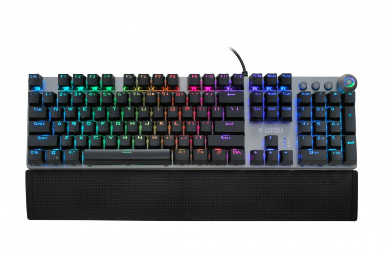 iBox AURORA K-4 Gaming-Tastatur USB QWERTY RGB Schwarz, Silber