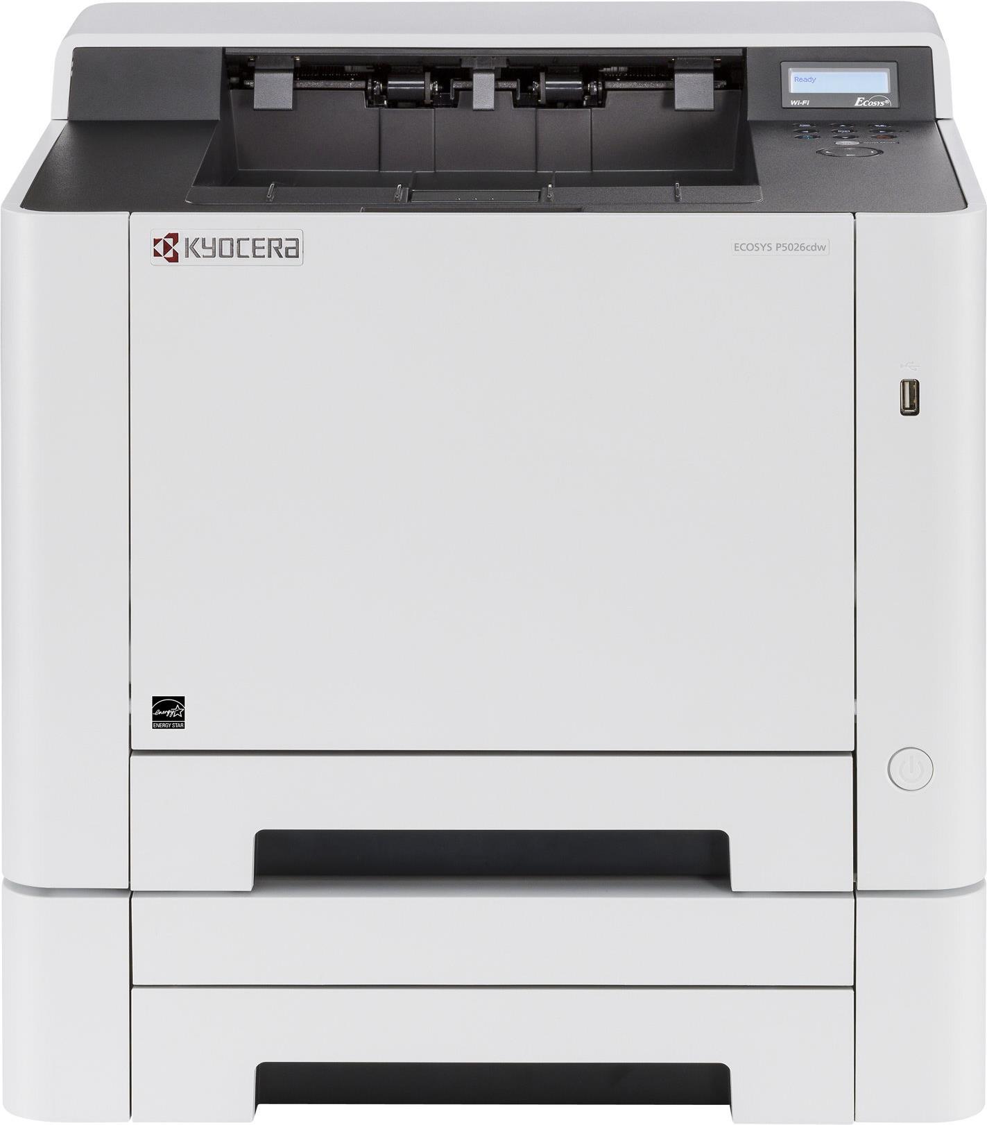 KYOCERA P5026cdw/Plus Laser Color Printer 27ppm A4 Duplex Wlan Climate Protection System (870B61102RB3NL3)