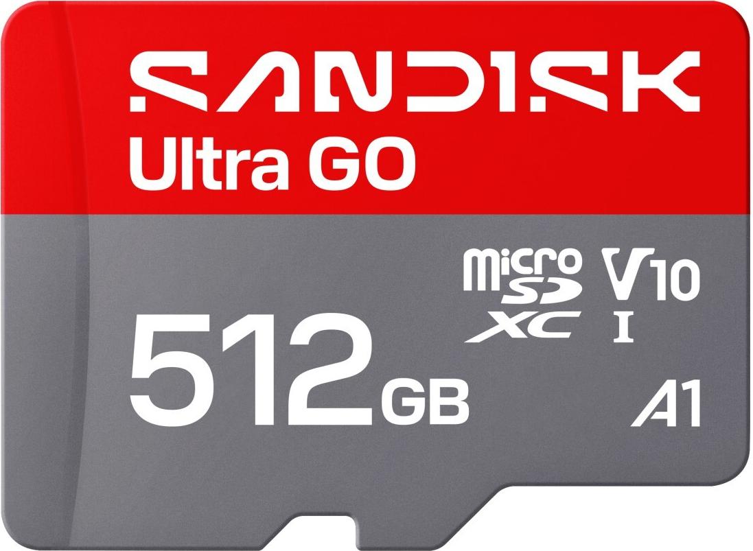 SanDisk Ultra GO microSDXC Speicherkarte 512 GB UHS-I V10 A1 190 MB/s