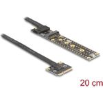 Delock Adapter Mini PCIe Stecker zu M.2 Key M Buchse mit Kabel 20 cm (81501)