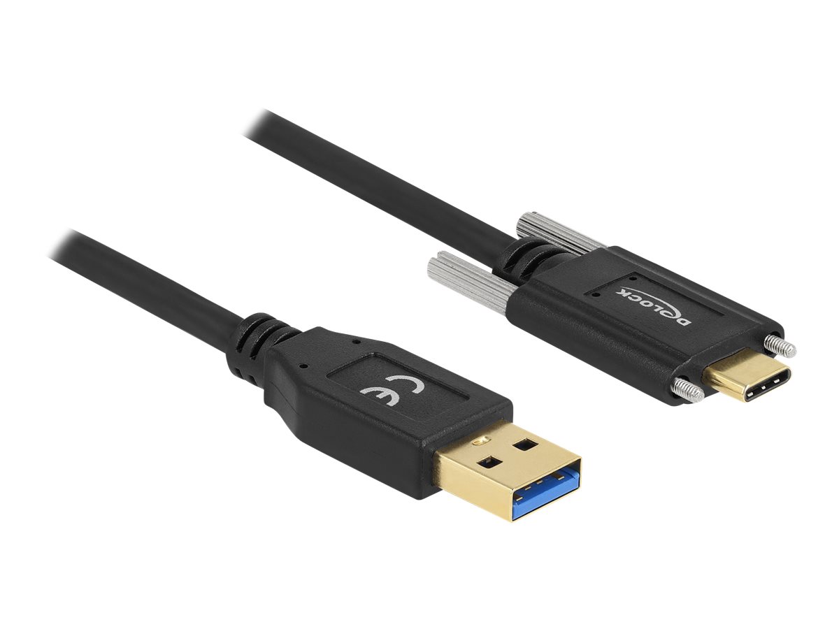 Delock 84017 USB-Kabel USB-A zu USB-C USB 3.2 Gen 1 1,5 m Schwarz