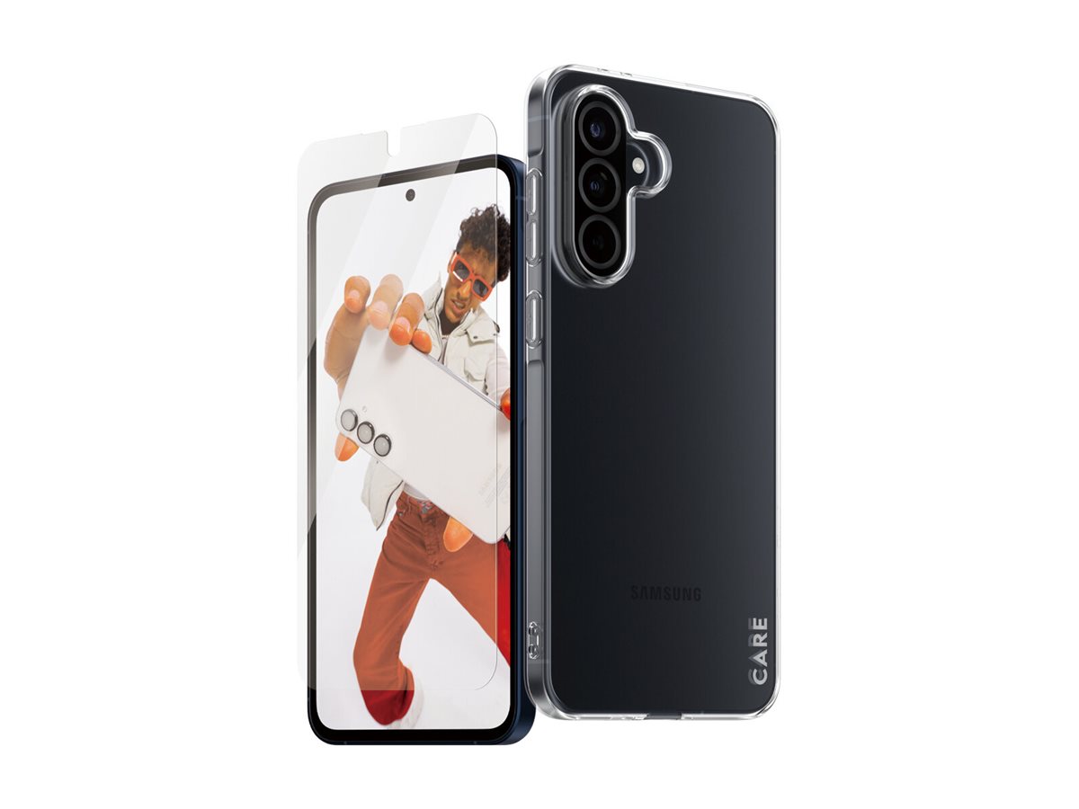 PanzerGlass CARE Fashion 2-in-1 Bundle Schutzhülle mit Ultra-Wide-Fit Bildschirmschutz für Samsung Galaxy A55 5G Transparent