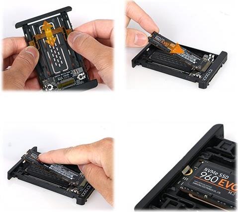 ICY Dock EZConvert MB705M2P-B M.2 NVMe SSD-Gehäuse U.2 Schwarz