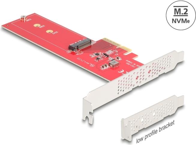 Delock PCI Express 5.0 x4 Karte zu 1 x intern NVMe M.2 Key M - Low Profile (90889)