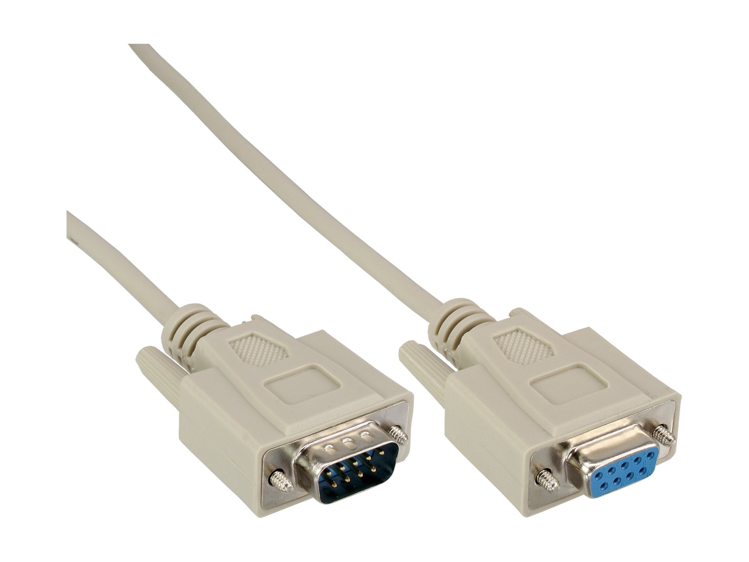 InLine Serielle Verlängerung B-12211 DB-9 Stecker auf Buchse 15 m Beige (10er Bulk-Pack)